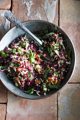Bittersweet tabouleh with radicchio & pomegranate