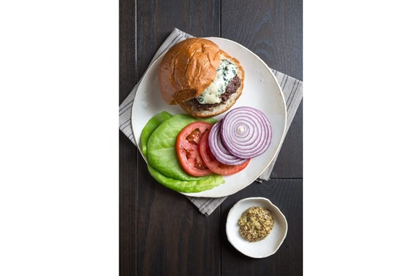 Black and blue burgers