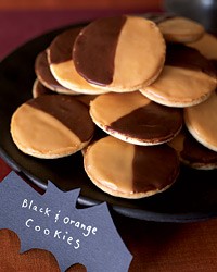 Black-and-orange cookies