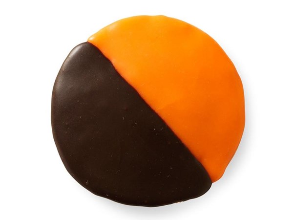 Black-and-orange cookies