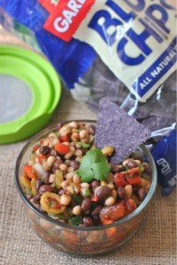 Black and white bean caviar