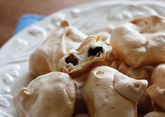 Black and white chocolate chip clouds and sweet news