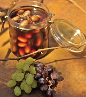 Black and white grape pickle (Torshi-e angur)