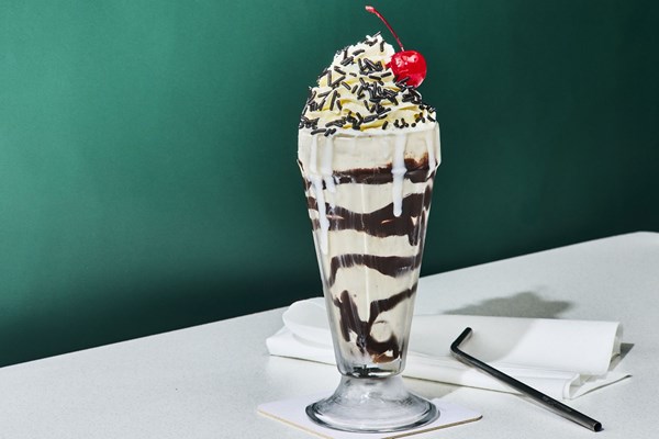 Black-and-white milkshake