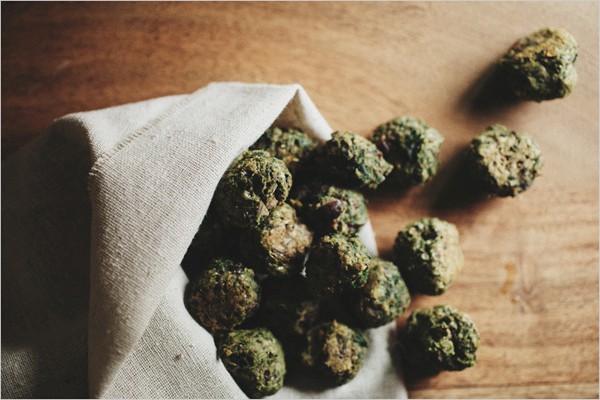 Black bean + green bites