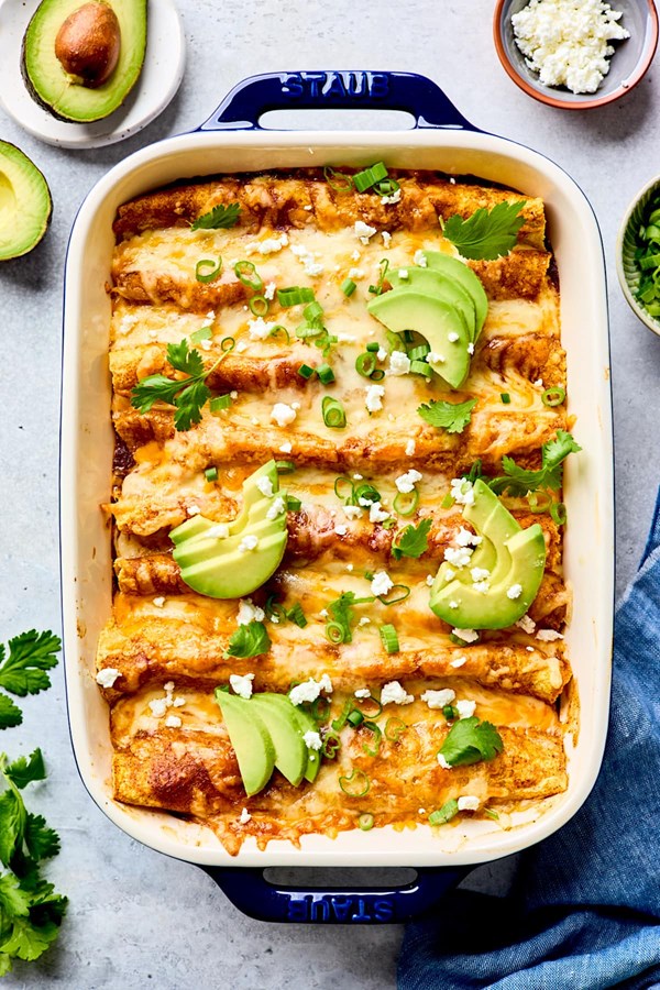 Black bean and cheese enchiladas
