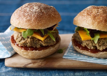 Black bean and edamame sliders