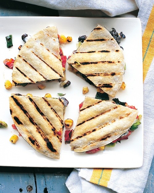 Black bean and goat cheese quesadillas