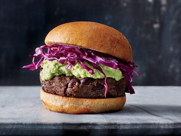 Black bean and mushroom burgers
