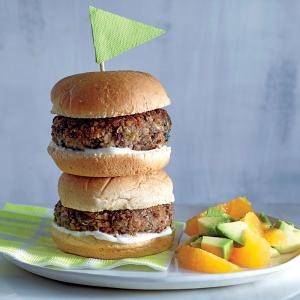Black bean and mushroom sliders