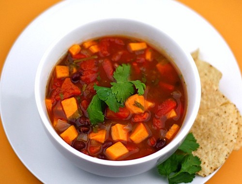 Black bean and sweet potato soup 