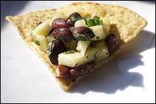 Black bean and tropical fruit salsa