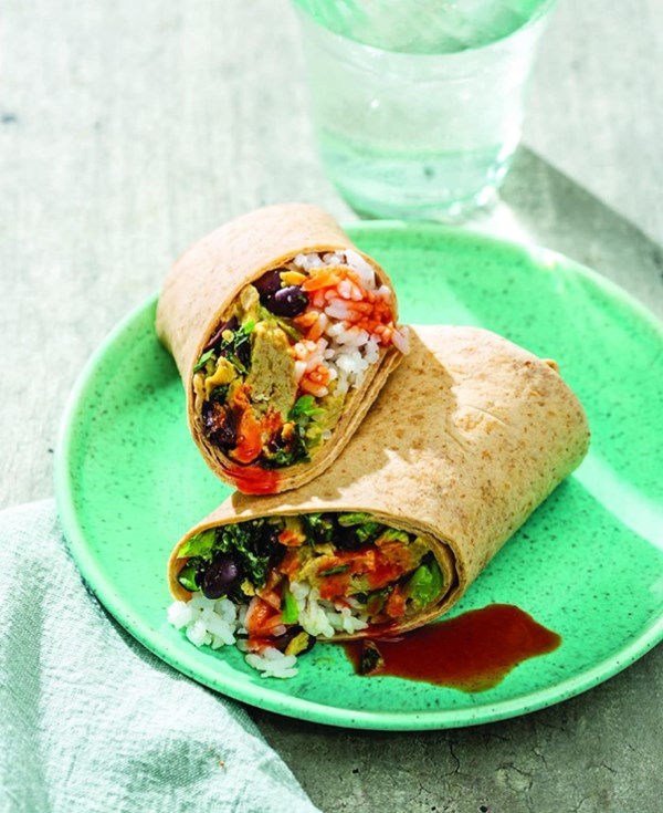 Black bean breakfast burritos