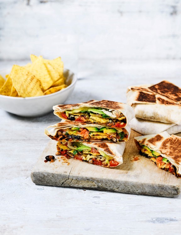 Black bean crunch wraps