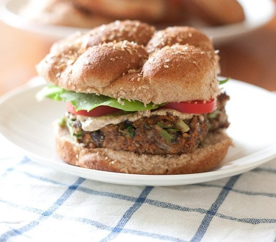 Black bean edamame burgers