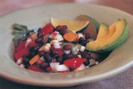 Black bean gazpacho salad