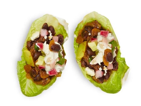 Black bean lettuce cups