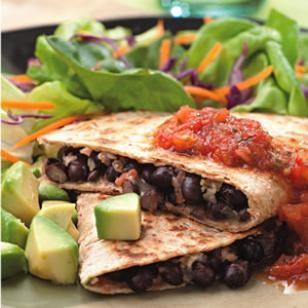 Black bean quesadillas