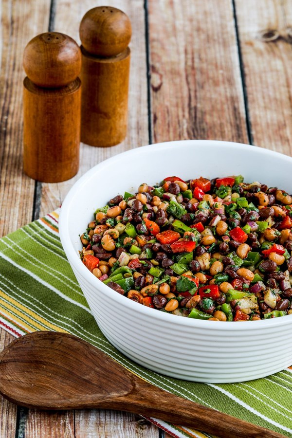 Black bean salad with black-eyed peas