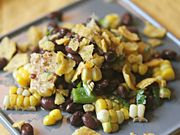 Black bean salad with corn, cilantro, and chili-lime vinaigrette