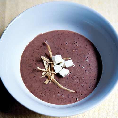 Black bean soup (Sopa de frijol)