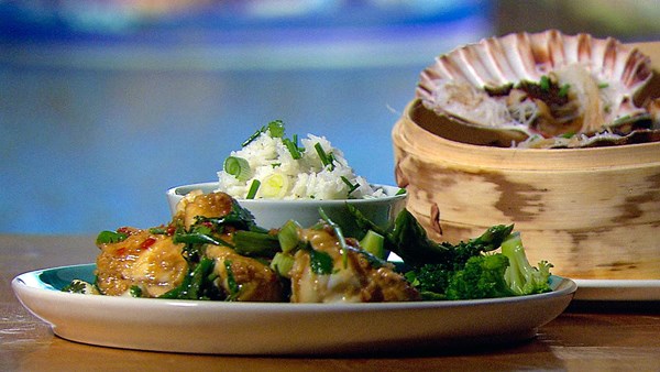 Black bean steamed scallops