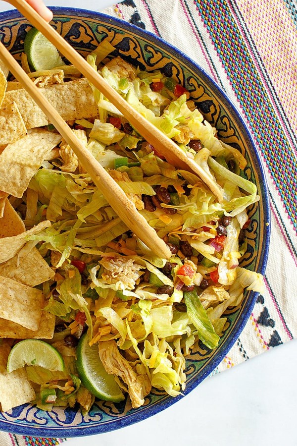 Black bean taco salad 