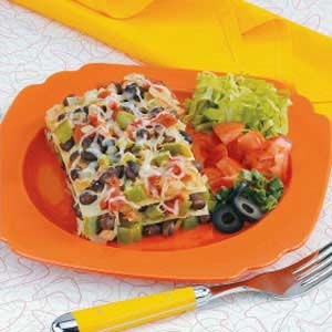 Black bean tortilla casserole