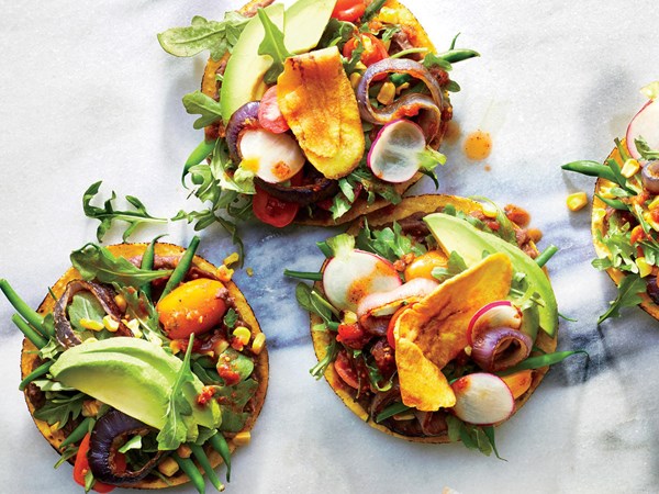 Black bean tostadas 