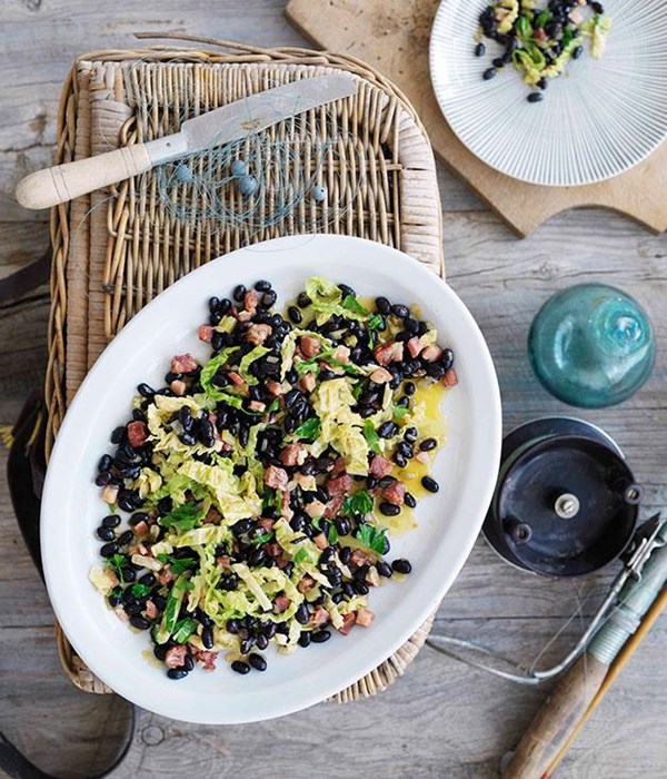 Black beans and cabbage