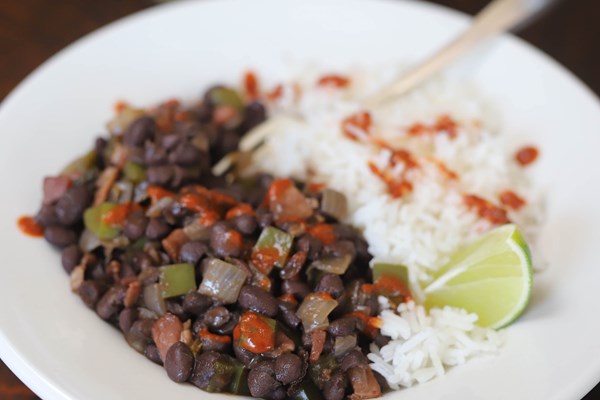 Black beans and rice (Moros y Cristianos)