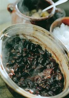 Black beans with coconut rice