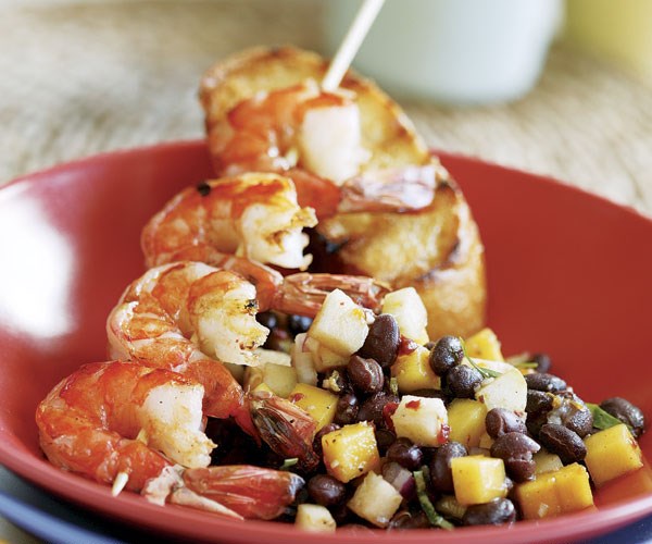 Black beans with mango, citrus and crunchy jicama