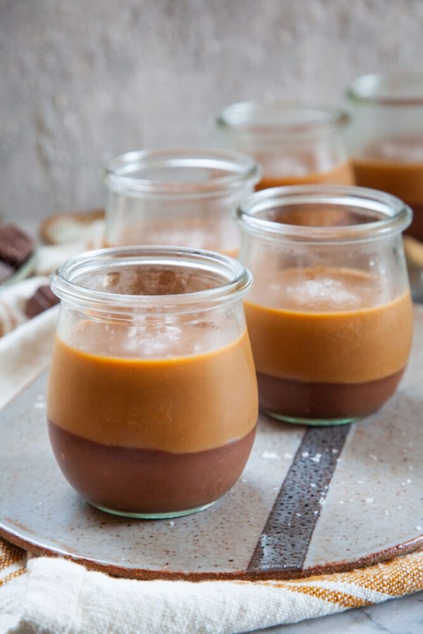 Black bottom caramel pots de crème