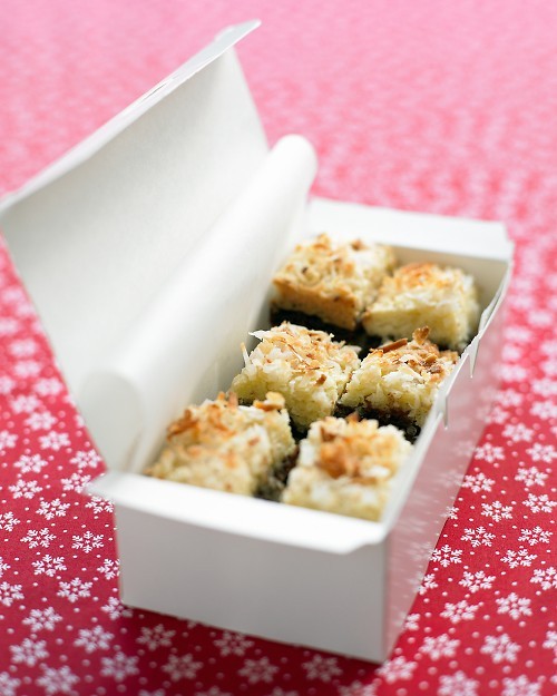 Black bottom coconut bars