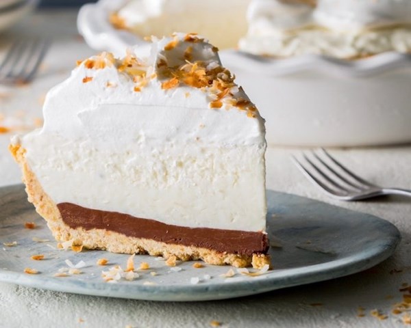 Black bottom coconut pie