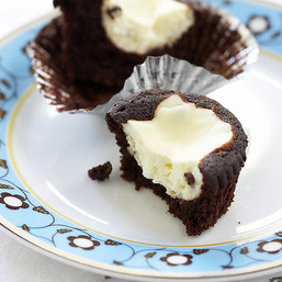 Black-bottom cupcakes