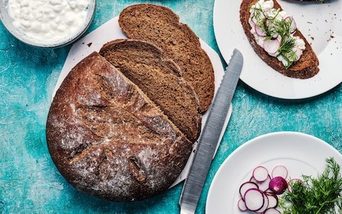 Black bread (Rye, caraway and treacle loaf)