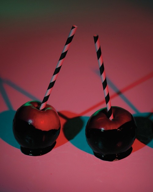 Black candy apples