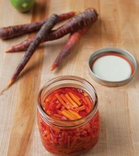 Black carrot quick pickle (Torshi-e gazar)