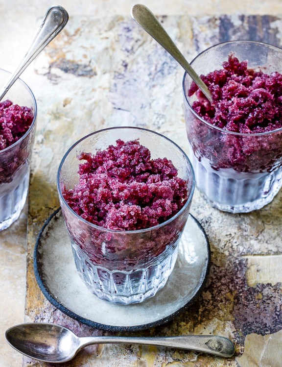 Black cherry granita