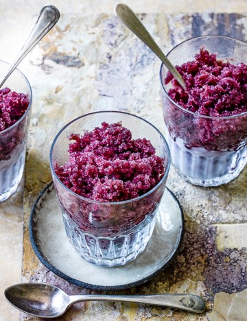 Black cherry granita