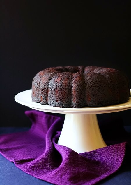 Black chocolate bundt cake