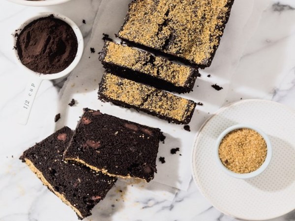 Black cocoa banana bread