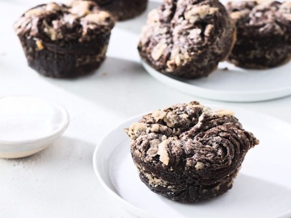 Black cocoa kouign amann