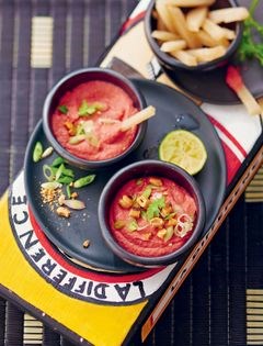 Black-eyed pea and beet hummus