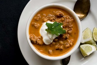 Black-eyed pea and chorizo soup