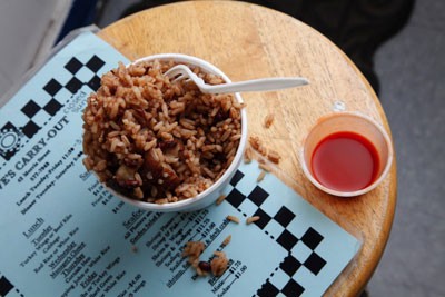 Black-eyed peas and rice (hoppin' John)