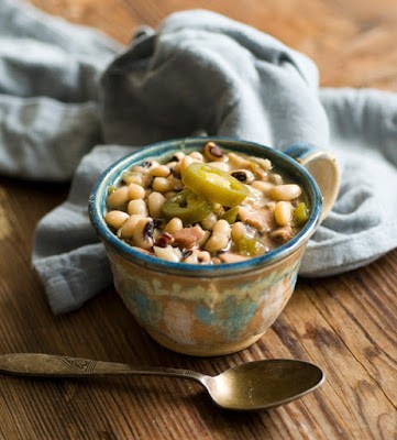 Black-eyed peas with bacon and jalapeños