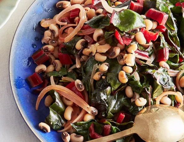 Black-eyed peas with chard